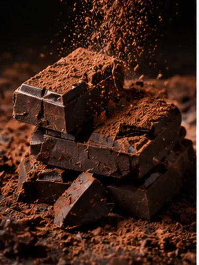 Dark Chocolate Cocoa Burst AI prompt example for AI