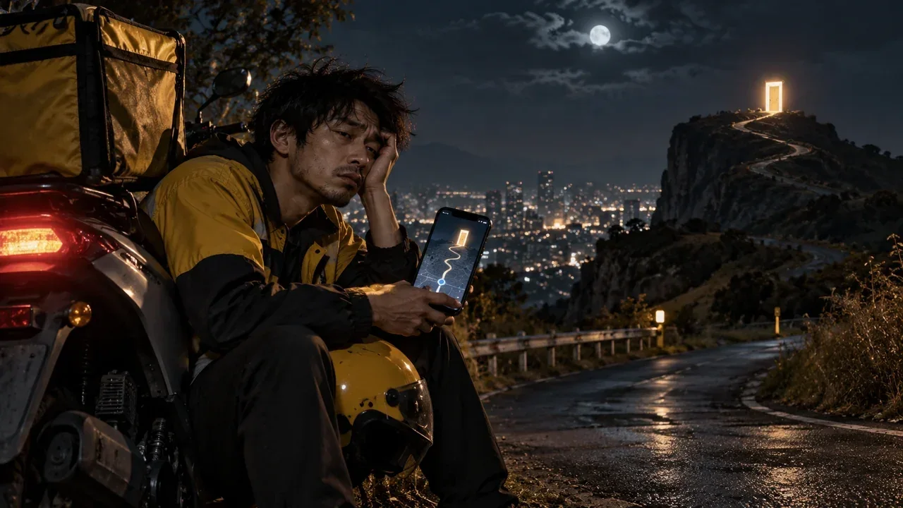 Delivery to Nowhere AI prompt example for Short Film
