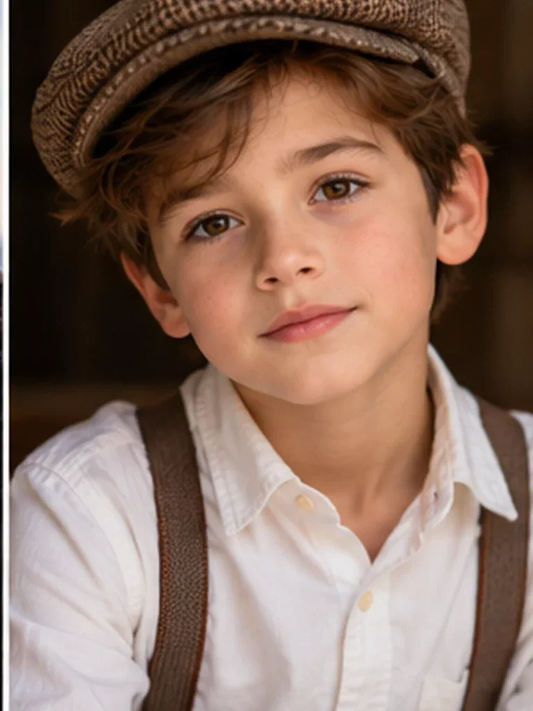 Classic Studio Boy Portrait AI prompt example for Portrait