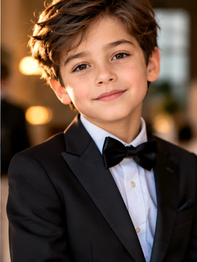 Fashion Editorial Boy Portrait AI prompt example for Portrait