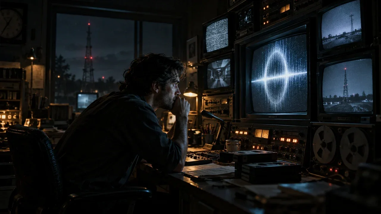 The Silent Broadcast AI prompt example for Short Film