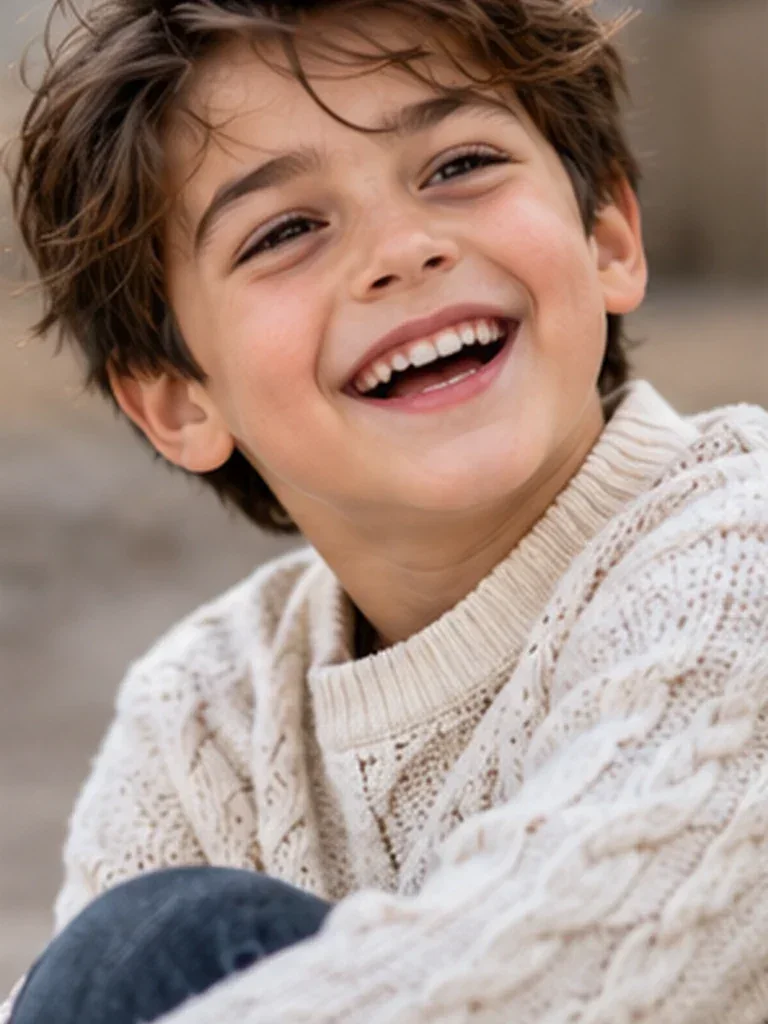 Documentary Candid Boy Portrait AI prompt example for Portrait