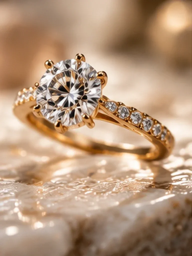 Diamond Ring Macro Luxury AI prompt example for Product Photography
